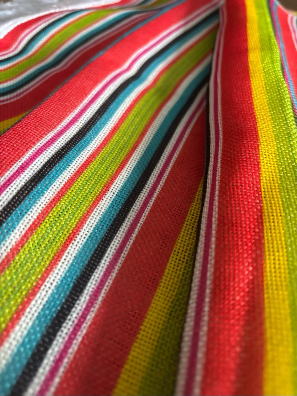 Multicolor Striped Fringe 72” x 14” table runner Mexican fiesta